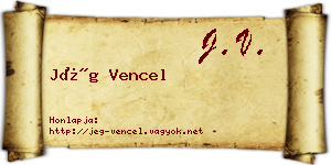 Jég Vencel névjegykártya